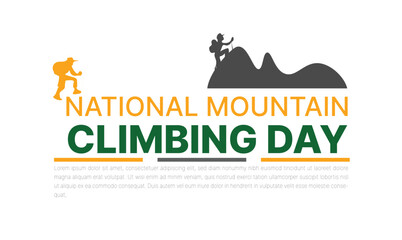national mountain climbing day design templet