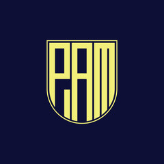 pam letter logo design