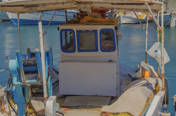 Picturesque scenic narrow alleys with traditional cobblestone streets and Souvenir shops in Old...