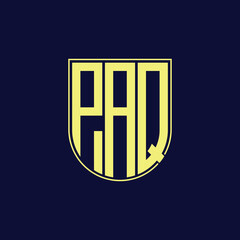 paq letter logo design