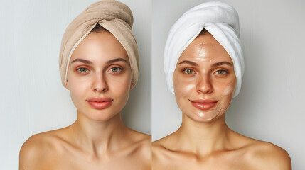 Presentation of the results of mesotherapy, showing a significant improvement in skin condition and reduction of signs of aging. The treatment visibly revitalizes and rejuvenates the skin.