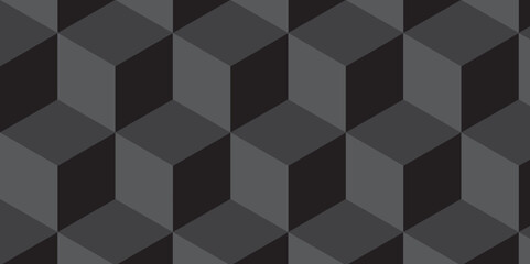 Minimal abstract dark black background from cubes victor art. Geometric tiles and mosaic creative stylish seamless pattern block cube background. minimal hexagon Cubes mosaic shape vector design