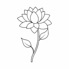 Beautiful Easy Flowers Coloring book For Preschool Children Cute Educational Flowers Coloring Page (17)