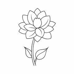 Beautiful Easy Flowers Coloring book For Preschool Children Cute Educational Flowers Coloring Page (21)