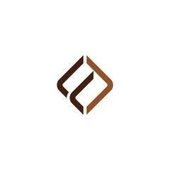 Simple initial letter FL logo concept design template