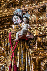 Beautiful interior of Church of St Anthony, Igreja de Santo Antonio in Lagos, Algarve, Portugal