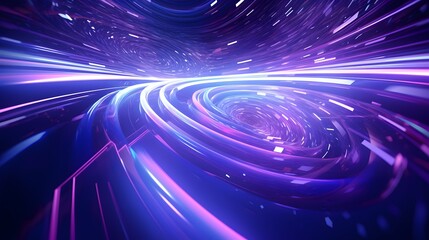 Naklejka premium 3d rendering of purple and blue abstract geometric background. Scene for advertising, technology, showcase, banner, game, sport, cosmetic, business, metaverse. Sci-Fi Illustration. Product display