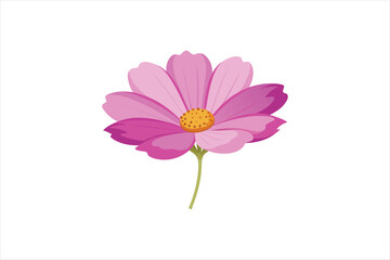 A beautiful cosmos flower vector artwork illustration