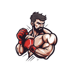 boxing athlete vector
