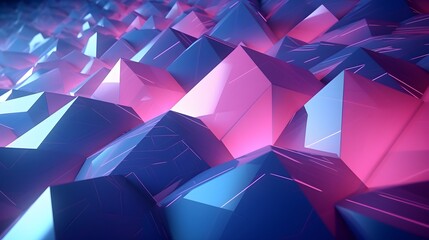 Obraz premium 3d rendering of purple and blue abstract geometric background. Scene for advertising, technology, showcase, banner, game, sport, cosmetic, business, metaverse. Sci-Fi Illustration. Product display