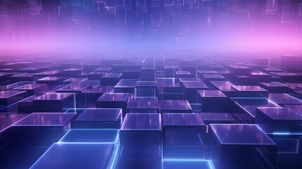 Obraz premium 3d rendering of purple and blue abstract geometric background. Scene for advertising, technology, showcase, banner, game, sport, cosmetic, business, metaverse. Sci-Fi Illustration. Product display