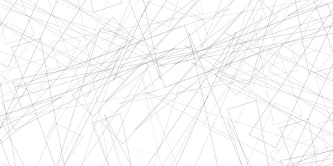 Random geometric line seamless pattern. Black outline triangle monochrome texture. Vector illustration.