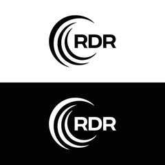 Obraz premium RDR logo. R D R design. White RDR letter. RDR, R D R letter logo design. Initial letter RDR linked circle uppercase monogram logo. R D R letter logo vector design. top logo, Most Recent, Featured,