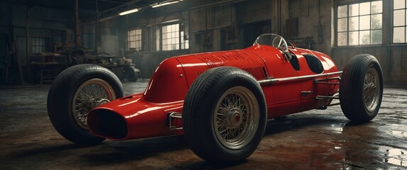 Classic Race Car in red