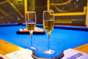glasses of champagne