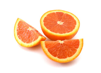 Nice fresh orange isolated on a white background