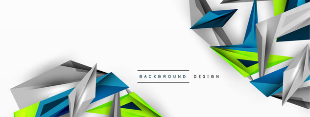 Minimal geometric abstract background. Low poly dynamic triangle design. Trendy techno business template for wallpaper, banner, background or landing