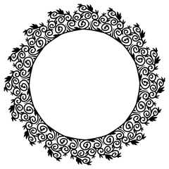 Classic vintage design with black circle frame. Perfect for photos, icons, logos, banners, greeting cards, websites, advertisements