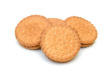 Sweet cookies isolated on a white background