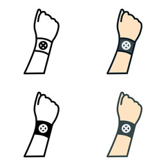 The Wristband icon adds comfort and style to athletes during sports activities.