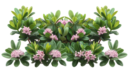 Bush of Daphne  ,Flower bush shrub tree plant isolated tropical jungle plant  on white background.