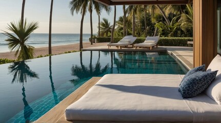 Obraz premium swimming pool in hotel