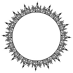 Classic vintage design with black circle frame. Perfect for photos, icons, logos, banners, greeting cards, websites, advertisements