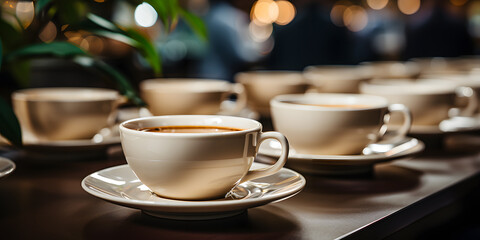 cup of coffee on the table