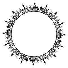 Classic vintage design with black circle frame. Perfect for photos, icons, logos, banners, greeting cards, websites, advertisements