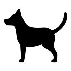 black dog silhouette illustration 