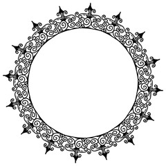 Classic vintage design with black circle frame. Perfect for photos, icons, logos, banners, greeting cards, websites, advertisements