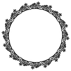 Classic vintage design with black circle frame. Perfect for photos, icons, logos, banners, greeting cards, websites, advertisements