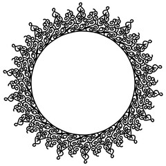 Classic vintage design with black circle frame. Perfect for photos, icons, logos, banners, greeting cards, websites, advertisements