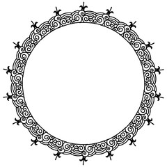 Classic vintage design with black circle frame. Perfect for photos, icons, logos, banners, greeting cards, websites, advertisements