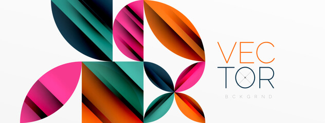 Circle, square, triangle shapes geometric minimal background