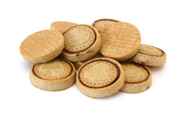 Sweet cookies isolated on white background