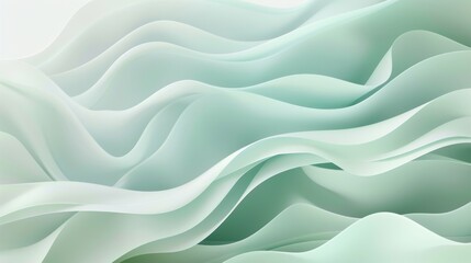 Obraz premium Abstract Wavy Green Pattern