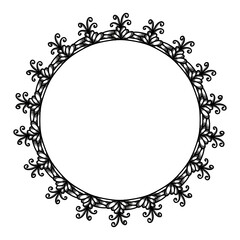 Classic vintage design with black circle frame. Perfect for photos, icons, logos, banners, greeting cards, websites, advertisements