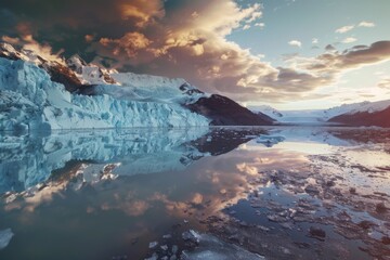 melting glacier concept,climate change