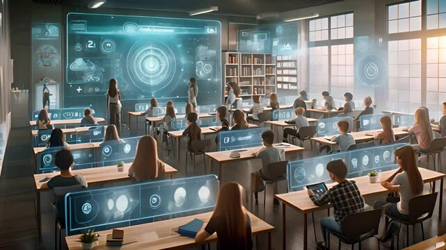 Imagine cuttingedge classroom equipped with advanced technology for education