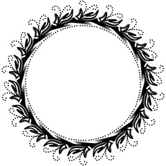 Classic vintage design with black circle frame. Perfect for photos, icons, logos, banners, greeting cards, websites, advertisements