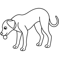 Dog Line Art Vector