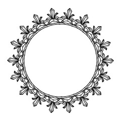 Classic vintage design with black circle frame. Perfect for photos, icons, logos, banners, greeting cards, websites, advertisements