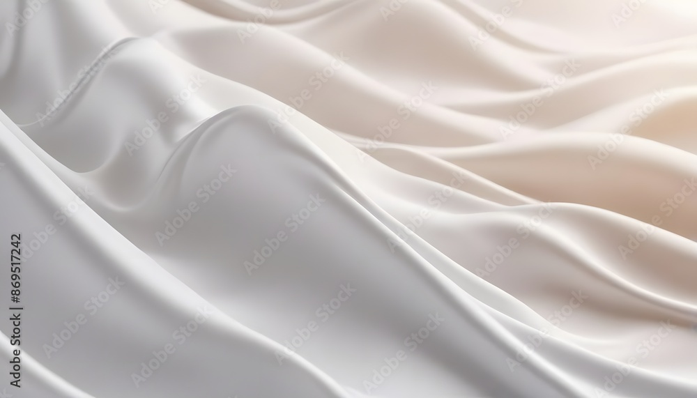 Poster elegant and minimalist seamless white wave texture pattern background with mono color design concept