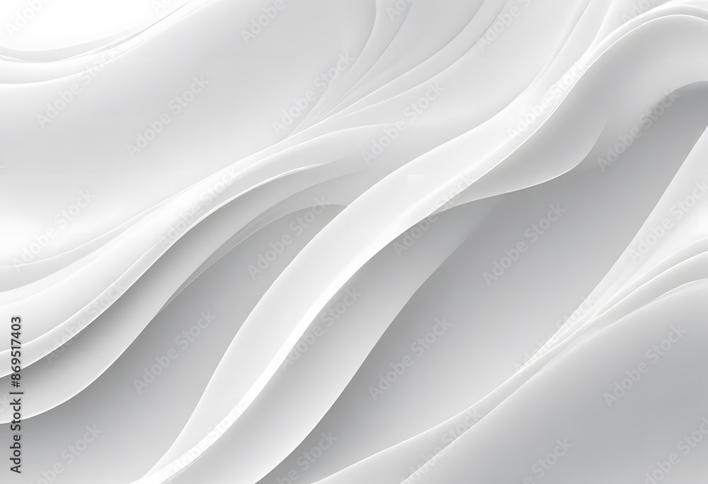 Poster elegant and minimalist seamless white wave texture pattern background with mono color design concept