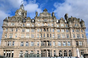Obraz premium View at the old town of Edinburgh on Scotland