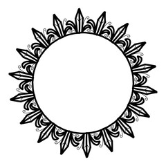 Classic vintage design with black circle frame. Perfect for photos, icons, logos, banners, greeting cards, websites, advertisements
