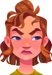 Dissatisfied Woman Face