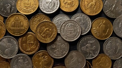Mexican coins arrangement