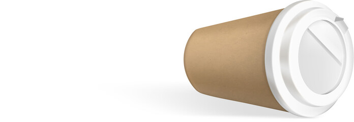 Blank Take Away Kraft Coffee Cup